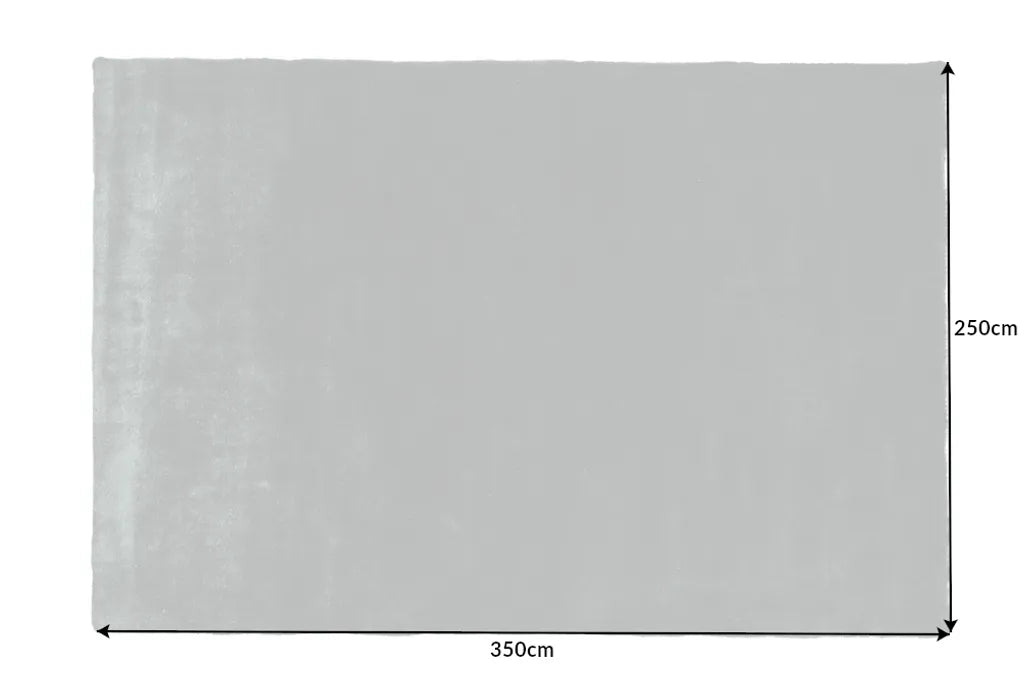 Moderner Kurzflor Teppich HEAVEN XXL 350x250cm Dunkelgrün Viskose-Optik