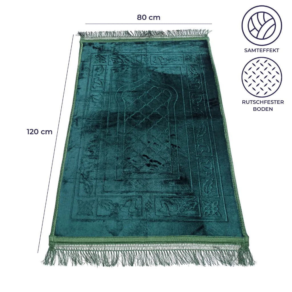 Gebetsteppich Weich Seccade Sejjade Namazlik Islamic Prayer Rug 80x120 Cm
