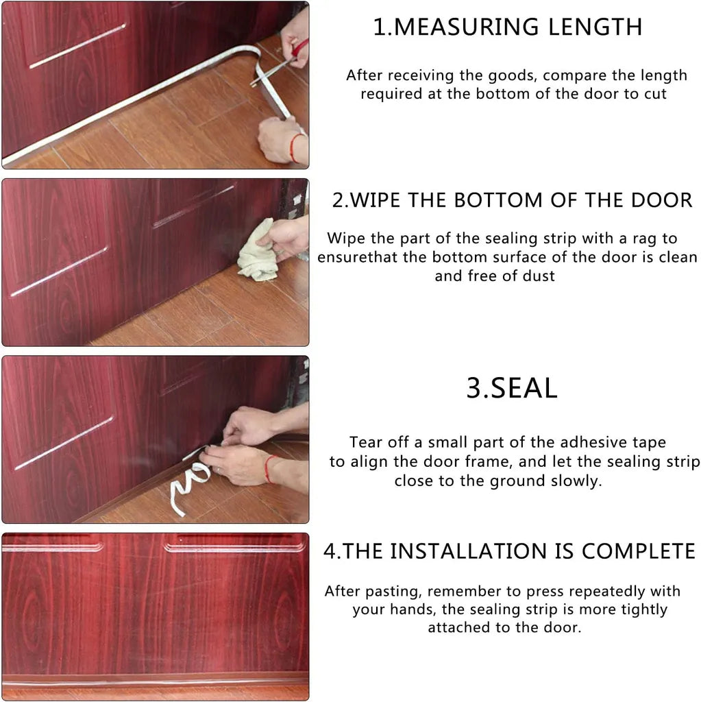 10 M X 25 Mm, Pack Of 2 Sealing Strips, Miciler Transparent Self-adhesive Sealing Tape, Multifunctional Door Floor Seal, Soundproof, Windproof, Dust Protection, Silicone Seal Strips For Doors And Windows