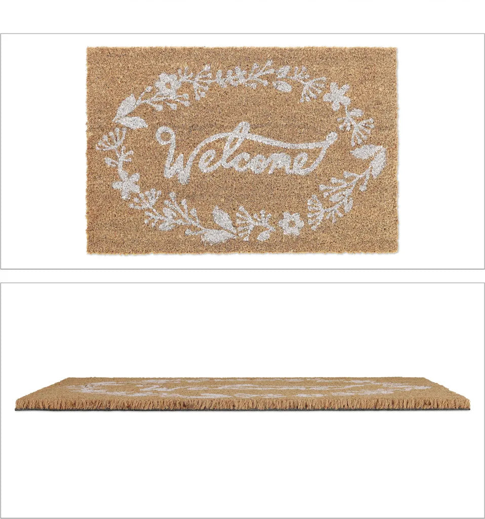 Relaxdays Kokos Fußmatte "Welcome"