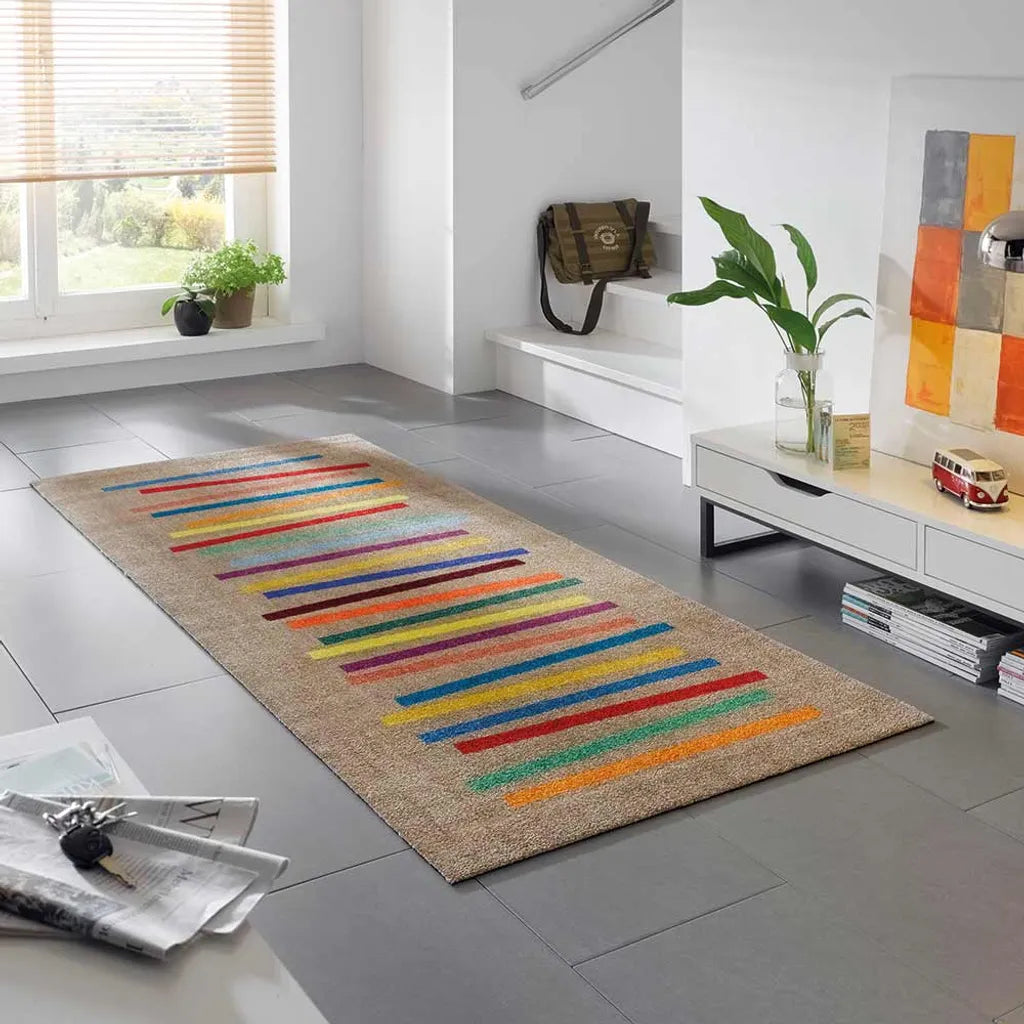 Wash+dry Mixed Stripes 80 X 200 Cm Waschbarer Teppich