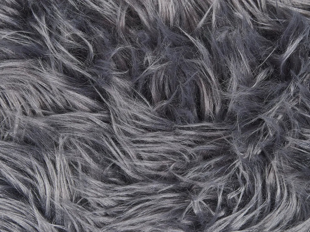 Kunstschaffell Teppich Grau 60 X 180 Cm Hochflor Fellform Pelzimitat Bettvorleger Überwurf Für Sofa Sessel Stühle Modern