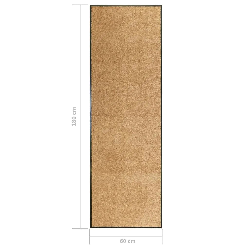 VidaXL Fußmatte Waschbar Creme 60x180 Cm