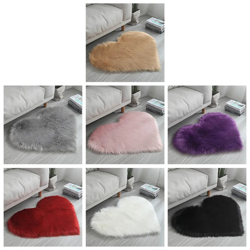 Liebestyp Flauschigen Teppich, Plüsch Flauschigen Bett Teppich Für Schlafzimmer Nach Hause-Rosa 30x40CM