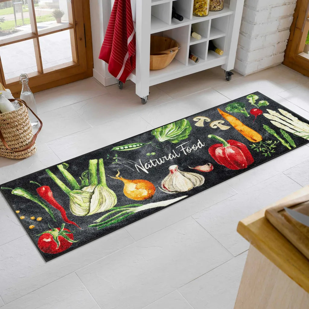 Wash+dry Fußmatte Natural Food Küchenteppich Waschbare Fußmatte