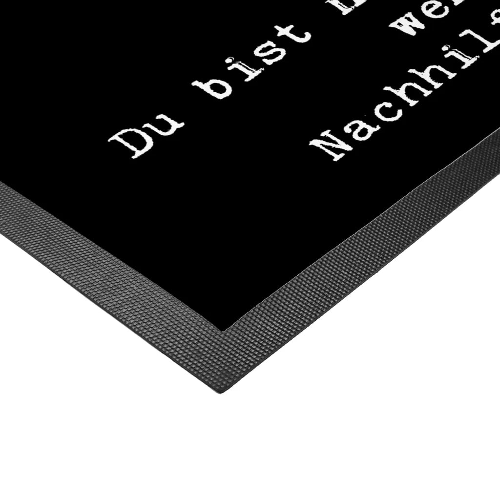 Mr. & Mrs. Panda 40 X 60 Fußmatte Nachhilfelehrerin Mit Herz - Schwarz - Geschenk, Nachhilfeschule, Türvorleger, Ausbildung, Kollegin, Nachhilfeunterricht, Abschied