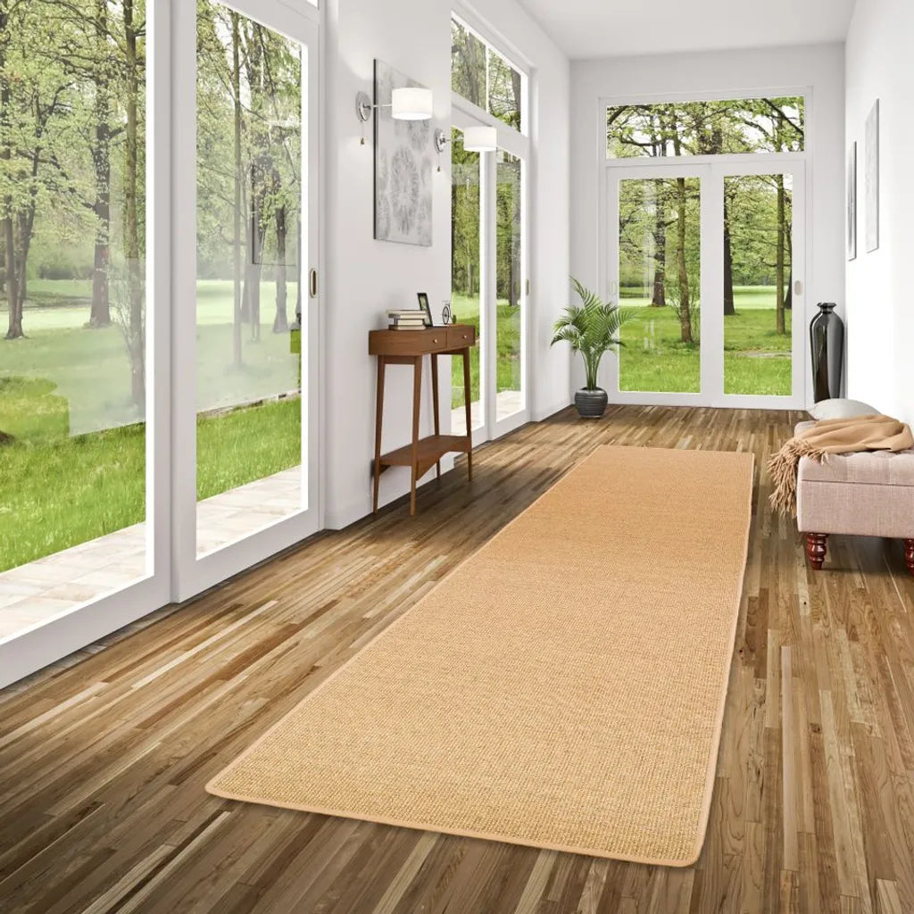  Sisal Natur Läufer Teppich Astra Nuss, Größe:80x400 Cm