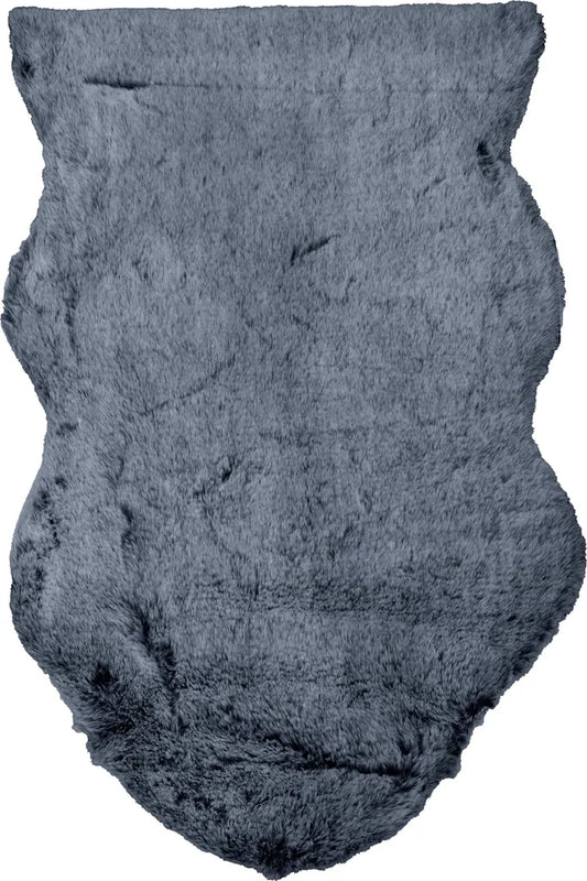  Kuschelfell Kunstfell Betvorleger Teppich Schaffell Lang Ca.60x180cm Plüsch, Grau