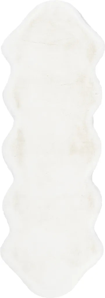  Kayoom - Hochflor Teppich Rabbit Double Sheepskin 300 Weiß Grösse: 60cm X 180cm