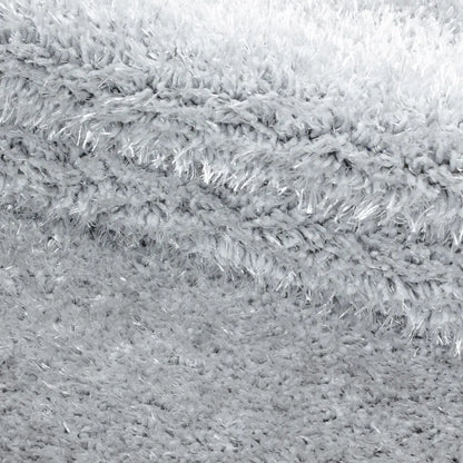  Wunderschöne Runde Shaggy Hochflor Langflor Teppich 50mm, In Verschiedene Farben, Größe:Ø 120 Cm Rund, Farbe:Hellgrau