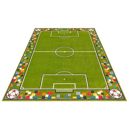  Kurzflor Kinderteppich Soccer Pitch, Größe:80x150 Cm