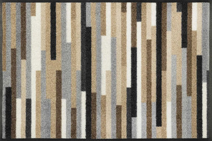  Wash+dry Fußmatte Mikado Stripes Nature 50 X 75 Cm Waschbare Schmutzmatte