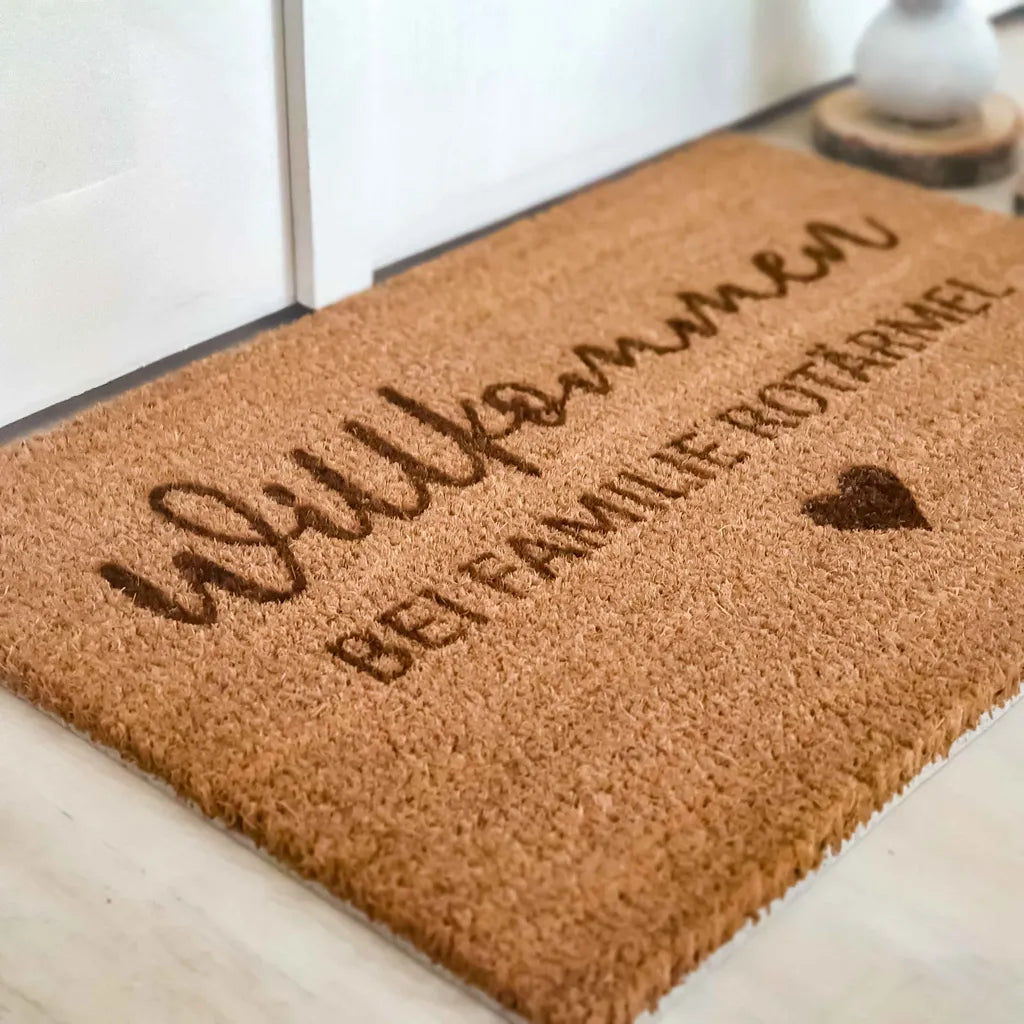  Kokos Fußmatte Personalisiert: Indoor Matte Mit Individuellem Namen Der Familie
