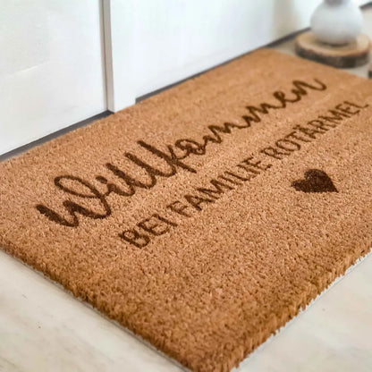  Kokos Fußmatte Personalisiert: Indoor Matte Mit Individuellem Namen Der Familie