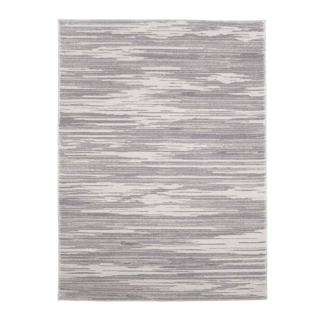  Teppich Modern Designer Flachflor Mit Streifen, Meliert, Hoch-Tief-Effekt In Grau Für Wohnzimmer Und Schlafzimmer, Größe In Cm:200 X 290 Cm