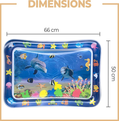  Baby Wassermatte Aufblasbare Wasserspielmatte XXL Sensorisches Spielzeug Kleinkinder Wasserspiel Bodenmatte Wachstum Aktivität Tool Bauchzeit Retoo