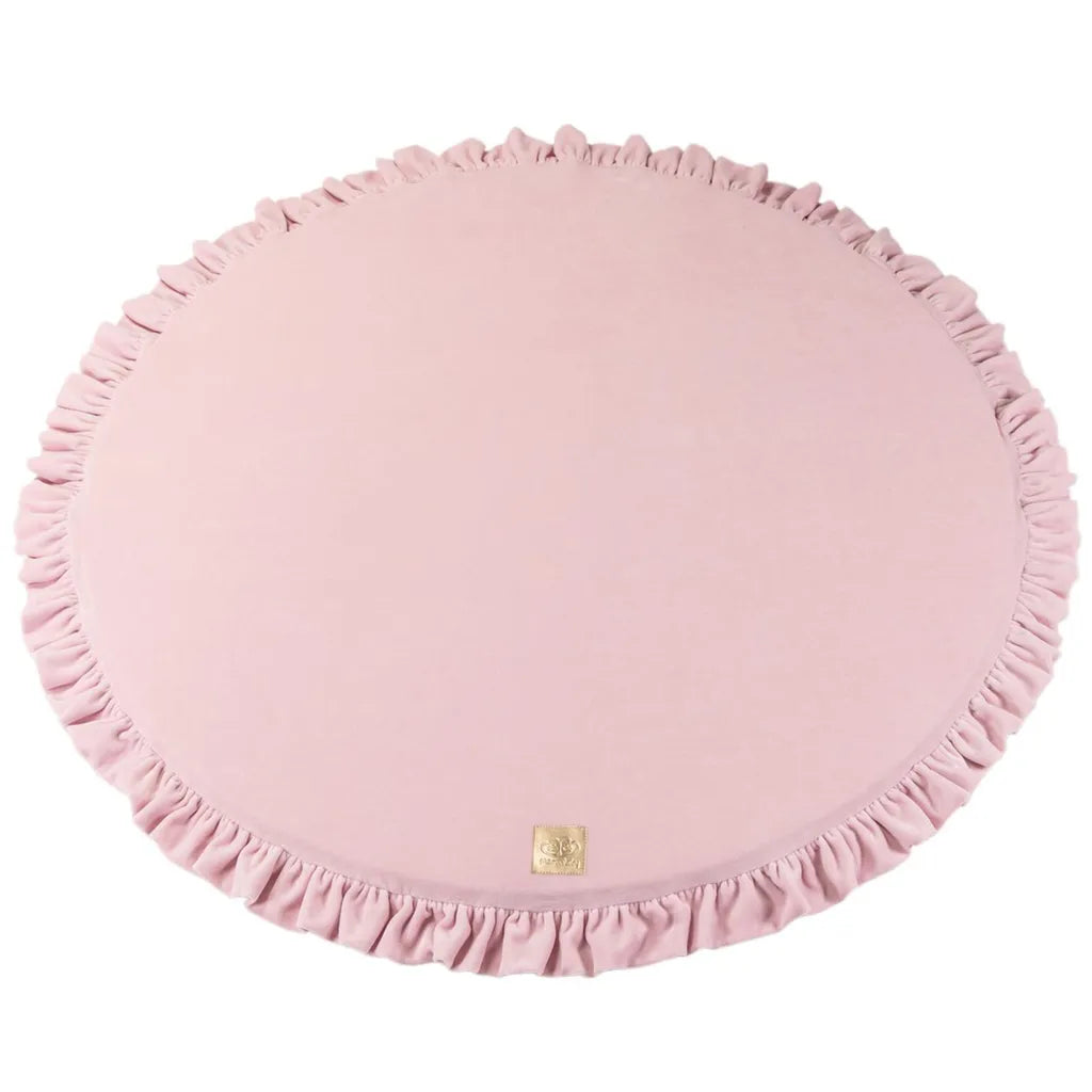  MeowBaby Baby Spielmatte Rund Mit Volant, Rosa