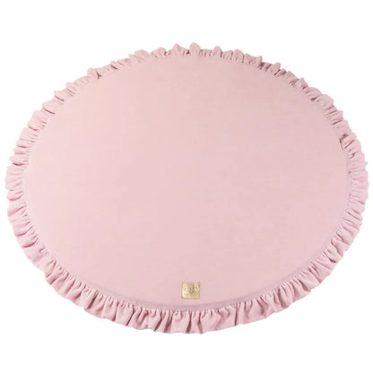  MeowBaby Baby Spielmatte Rund Mit Volant, Rosa