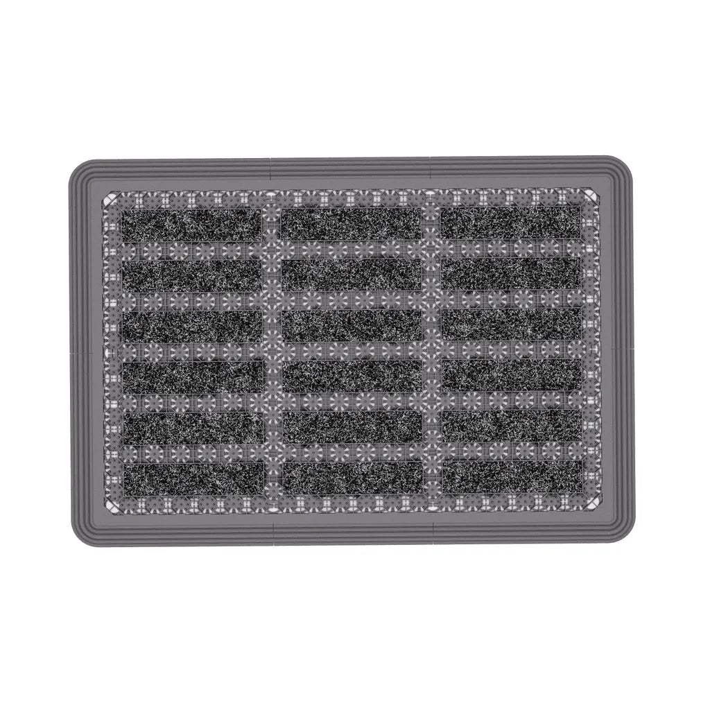 Fußmatte Außen Grau 53 X 73 Cm, Schuhabstreifer Aus Thermoplastic Elastomer (TPE), Fußabtreter Außen, Schmutzfangmatte Außenbereich, Fussmatte Aussenbereich, Türmatte Außen, Fußabstreifer Hauseingang
