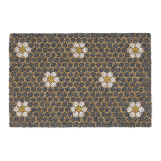  Relaxdays Fußmatte Kokos Blumen
