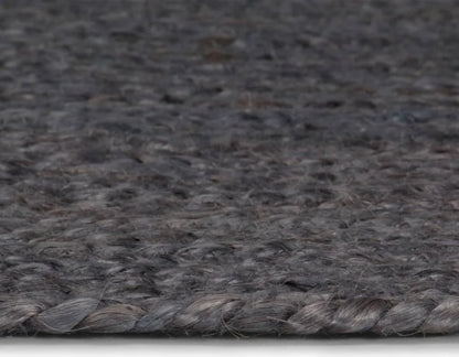  VidaXL Teppich Handgefertigt Jute Rund 180 Cm Dunkelgrau