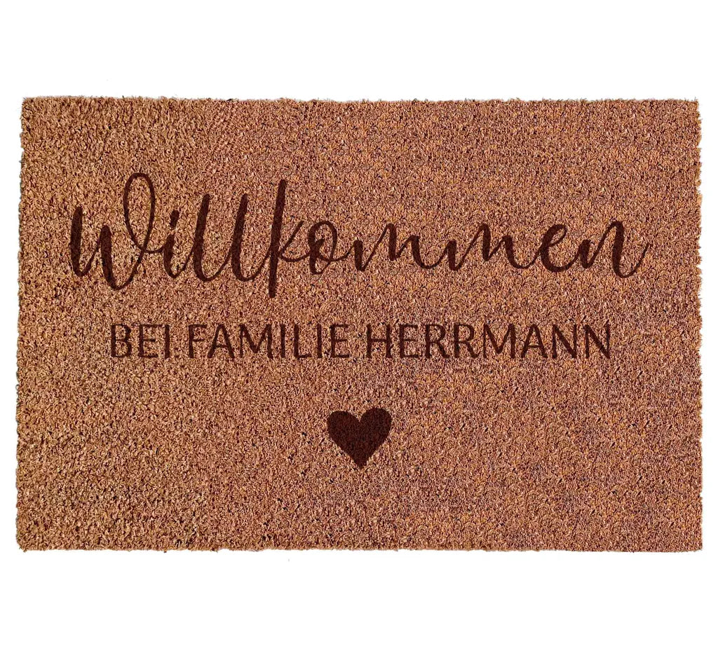  Kokos Fußmatte Personalisiert: Indoor Matte Mit Individuellem Namen Der Familie