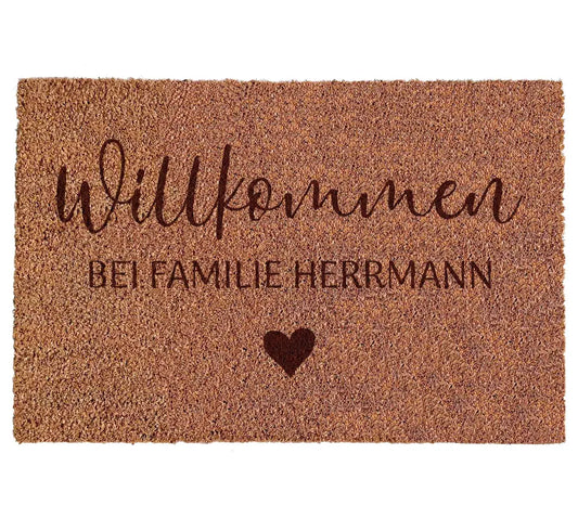  Kokos Fußmatte Personalisiert: Indoor Matte Mit Individuellem Namen Der Familie