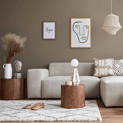  Hochflor Teppich Weicher Wohnzimmer Shaggy Skandi Design Rautenmuster Grau Creme , Maße:160x220 Cm