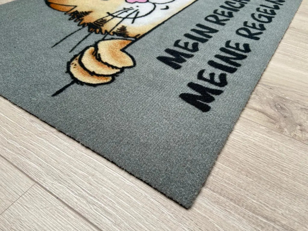  Fußmatte Uli Stein Mein Reich! Meine Regeln! Katze 50 X 75 Cm Grau Waschbar