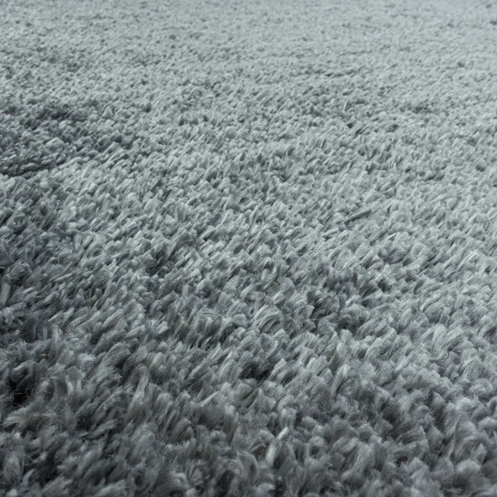  Teppium Hochflor Teppich Wohnzimmerteppich Unifarben Shaggy Rechteckig, Farbe:Hellgrau, Maße:240 Cm X 340 Cm, Form: Rechteckig
