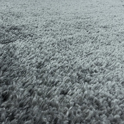  Teppium Hochflor Teppich Wohnzimmerteppich Unifarben Shaggy Rechteckig, Farbe:Hellgrau, Maße:240 Cm X 340 Cm, Form: Rechteckig