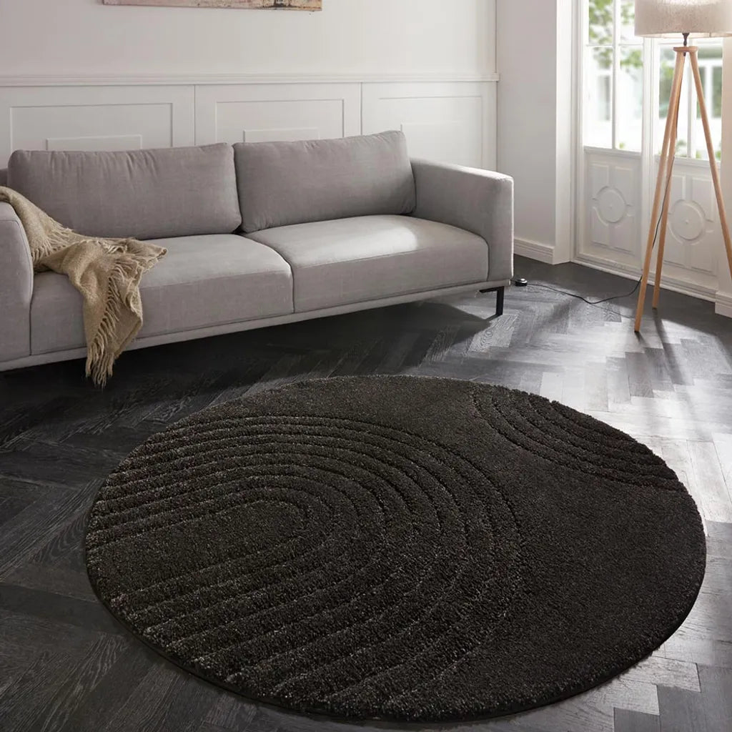  Mint Rugs Teppich Ø 160 Cm Norwalk Fergus Dunkelgrau