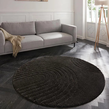  Mint Rugs Teppich Ø 160 Cm Norwalk Fergus Dunkelgrau