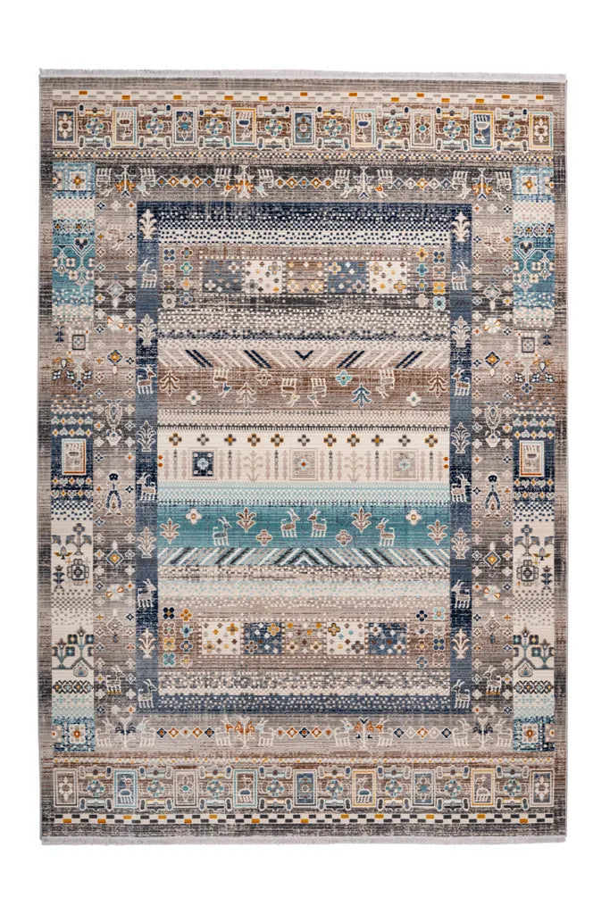  Kayoom - Orient Teppich Anouk 525 Braun / Blau Grösse: 120cm X 170cm