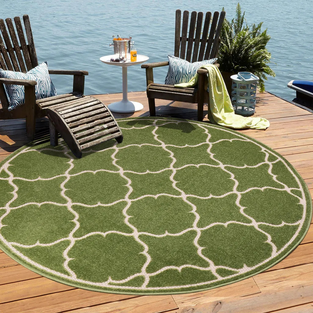  Teppich BERLIN 9005 GREEN 150x150 RUND