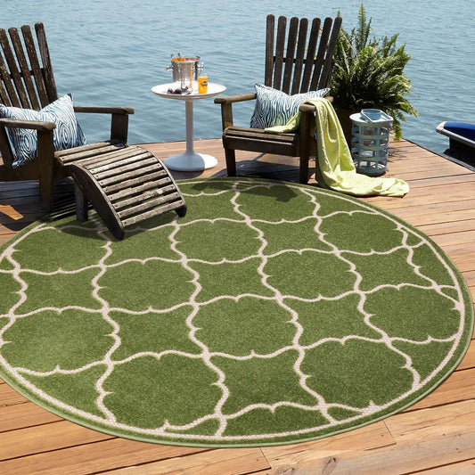  Teppich BERLIN 9005 GREEN 150x150 RUND