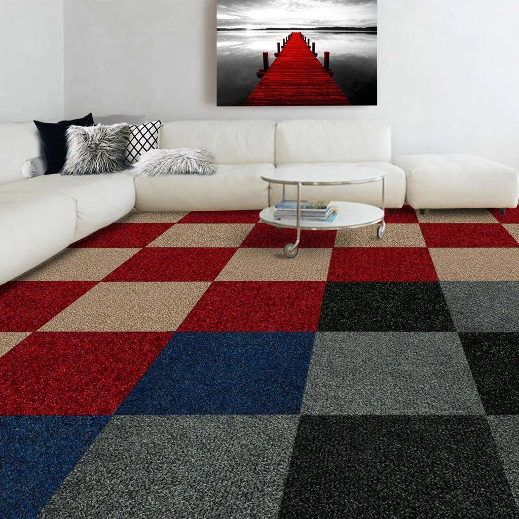  Teppichfliesen Can Can 50x50 Cm Selbstliegend Bitumen Rutschhemmend Bodenbelag Büro Gewerbe Grau