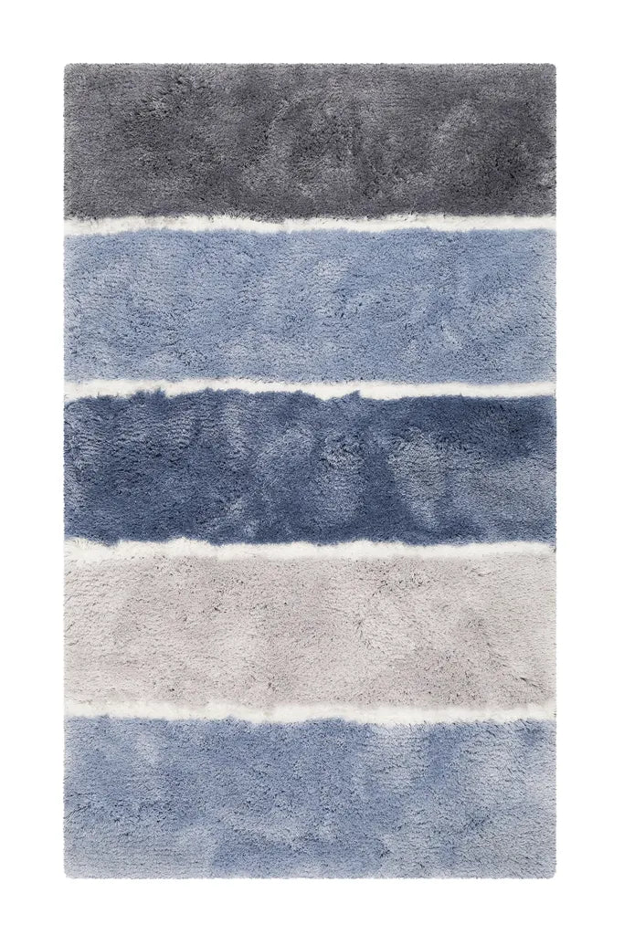  Homie Living - Badteppich - Rio Marina - Blau Grau - 55x65 Cm