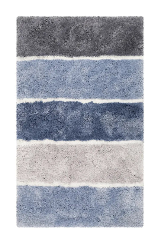  Homie Living - Badteppich - Rio Marina - Blau Grau - 55x65 Cm