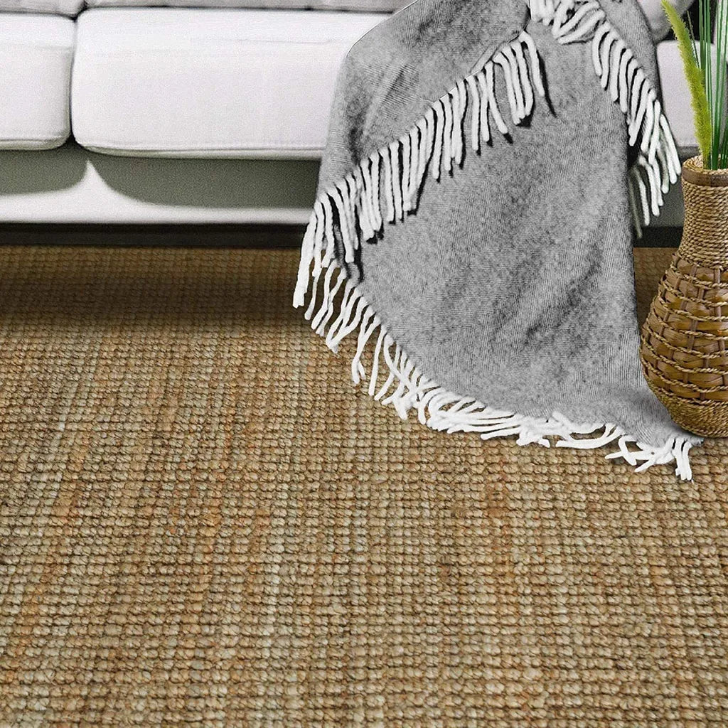  Jute-Teppich Urbano Bouclégarn Nature-Teppich Naturfaser Handgewebt 200 X 290 Cm