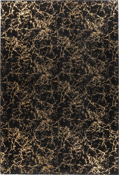  Kayoom - Hochflor Teppich Bijou 225 Schwarz / Gold Grösse: 80cm X 150cm
