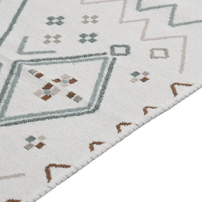  VidaXL Teppich Beige Und Blau 100x200 Cm Baumwolle