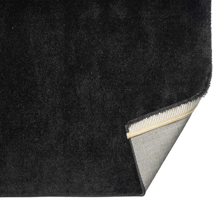  Teppich Wohnzimmer Einfarbig Weich Modern Kurzflor, Versch. Größen Farben, Farbe:Schwarz, Size:140x200 Cm