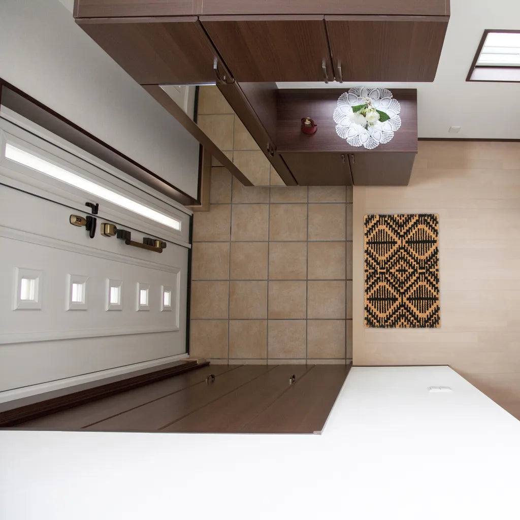  Relaxdays Kokos Fußmatte Mit Geometrischem Muster