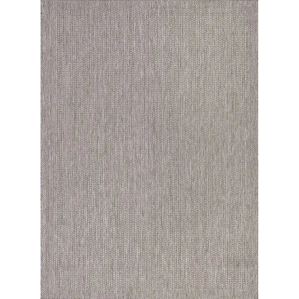  In- Und Outdoor Teppiche Flachgewebe Terrassen Natur Look In Grau & Beige, Farbe:Grau, Maße:140x200 Cm