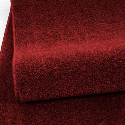  Wohnzimmerteppich,einfarbig Gabbeh Optik,kurzflor,fachflor,Farbe:Rot, Farbe:ROT, Grösse:200 Cm X 290 Cm