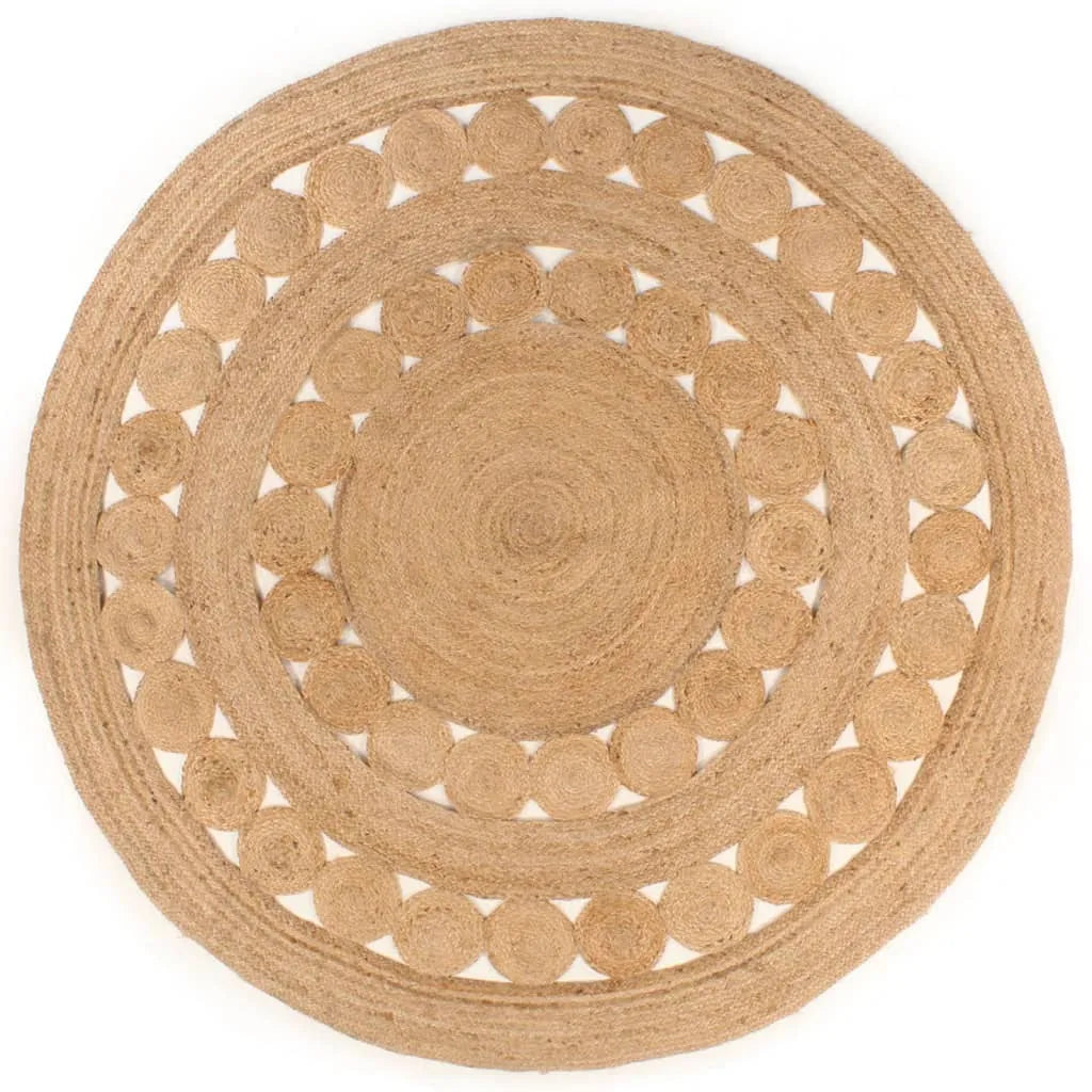  VidaXL Teppich Geflochten Jute 180 Cm Rund