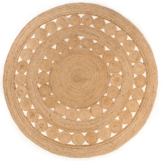  VidaXL Teppich Geflochten Jute 180 Cm Rund