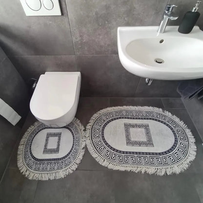  Roland Badematten WC Teppich Set Oval In Verschiedenen Farben Rosé