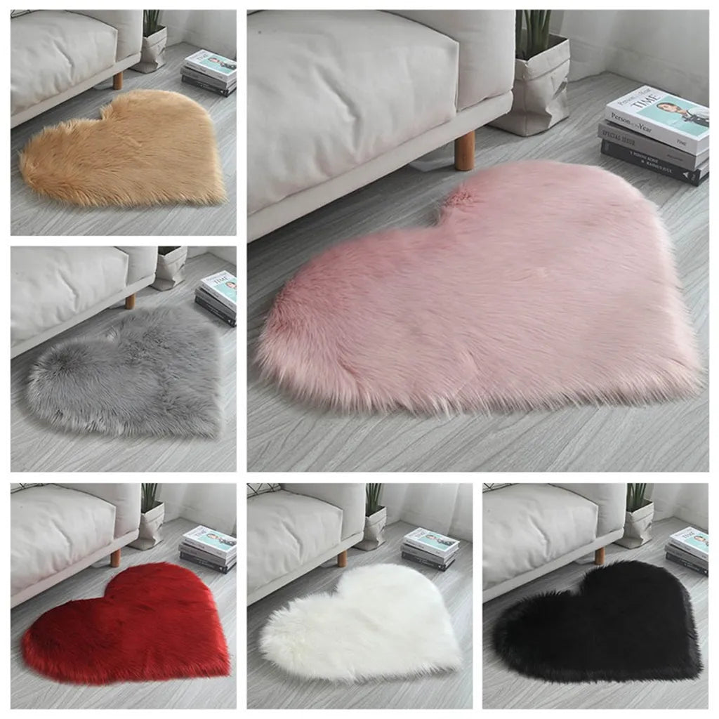  Liebestyp Flauschigen Teppich, Plüsch Flauschigen Bett Teppich Für Schlafzimmer Nach Hause-Rosa 30x40CM